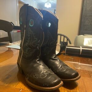 Black and turquise boots size 7-8